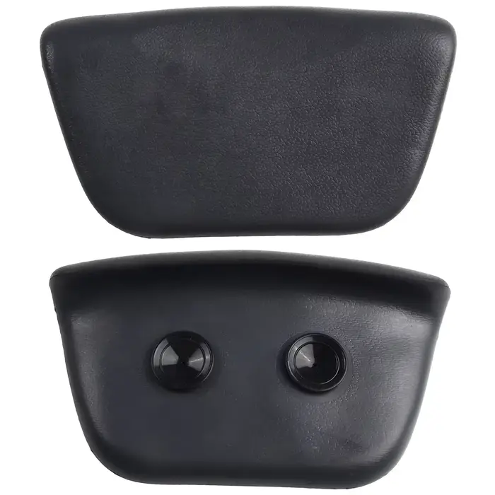 Oreiller de bain noir avec aspiration standard, support confortable pour le cou et la tête, imperméa