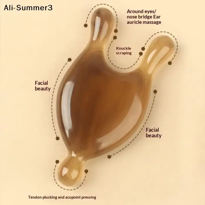 【Au】【A3】Peigne de massage en résine Guasha pour le visage et les yeux
