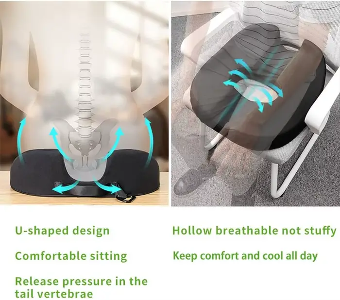 Coussin de siège Donut Pillow Coccyx pour la prostate
