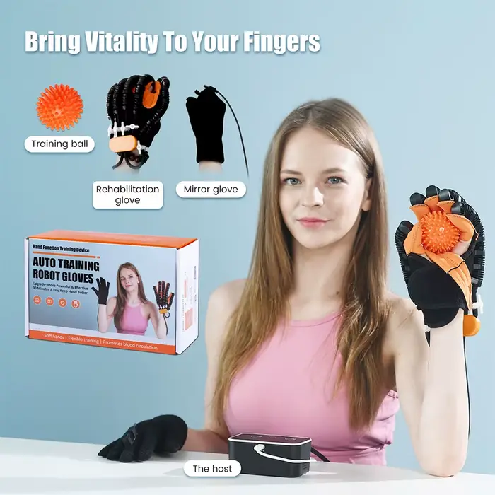 Dispositif de gants de Robot de rééducation de Massage de main gauche droite amélioré pour l'entraîneur de doigt de