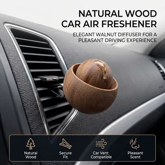 Diffuseur d'huiles essentielles pour voiture et maison - Fabriqué en bois