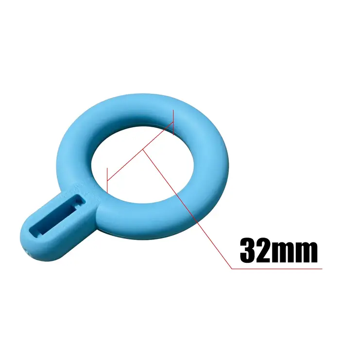 Tête de massage pour pistolet fascia, accessoire double anneau, anneau en silicone lisse de 32 mm