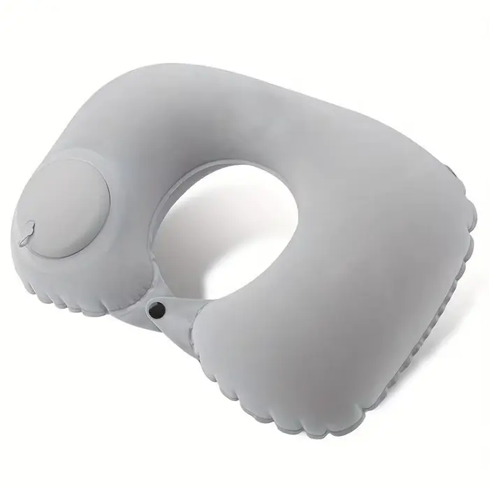 Oreiller gonflable Portable en forme de U, peut être stocké et rempli, adapté aux voyages d'affaires