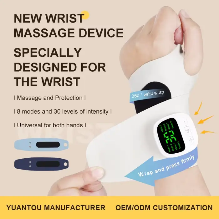 Masseur de poignet électrique sans fil, Rechargeable par USB, soulage la ténosynovite, soulagement d