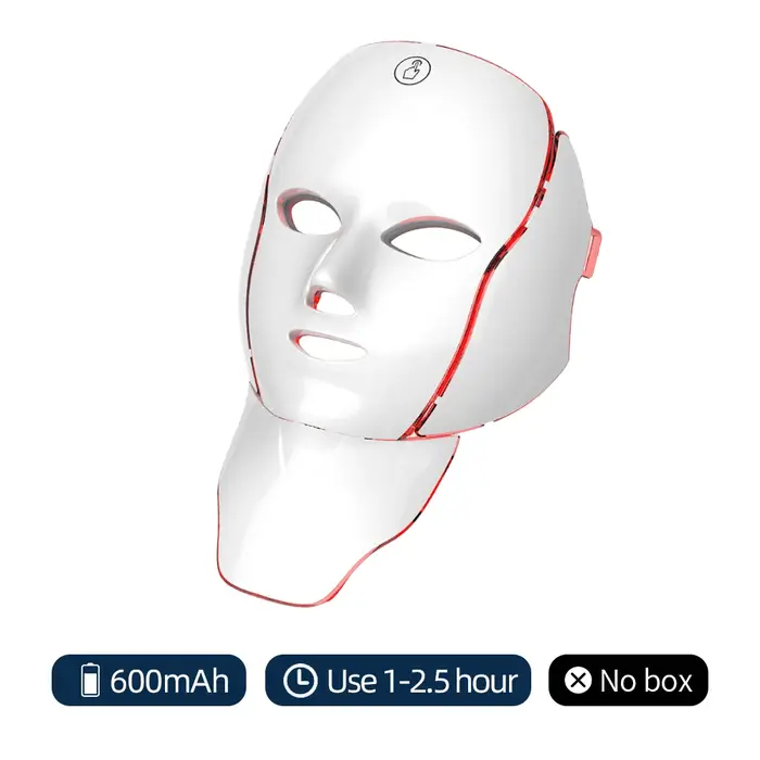 Masque facial LED avec traitement lumineux du cou 7 couleurs