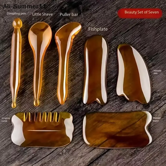 【RV】 7 outils de massage Guasha pour le visage et le corps