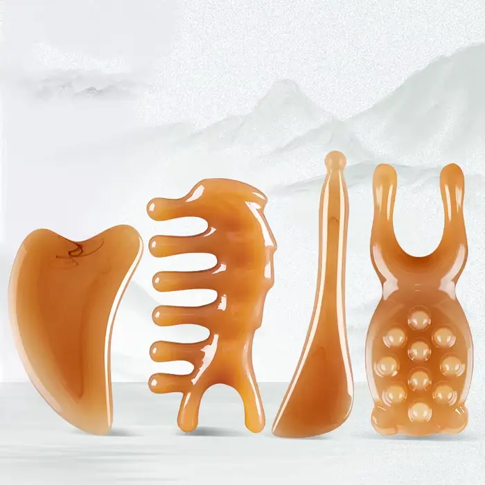 Grattoir nasal pour massage des points d'acupuncture du visage