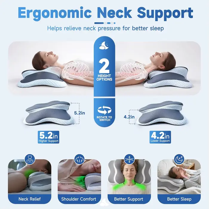 Oreiller cervical ergonomique pour dormir