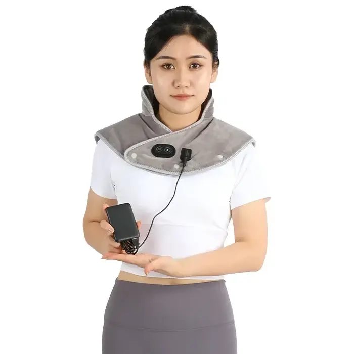 Coussin chauffant électrique pour les épaules et le cou, enveloppe cervicale, masseur à compresse th