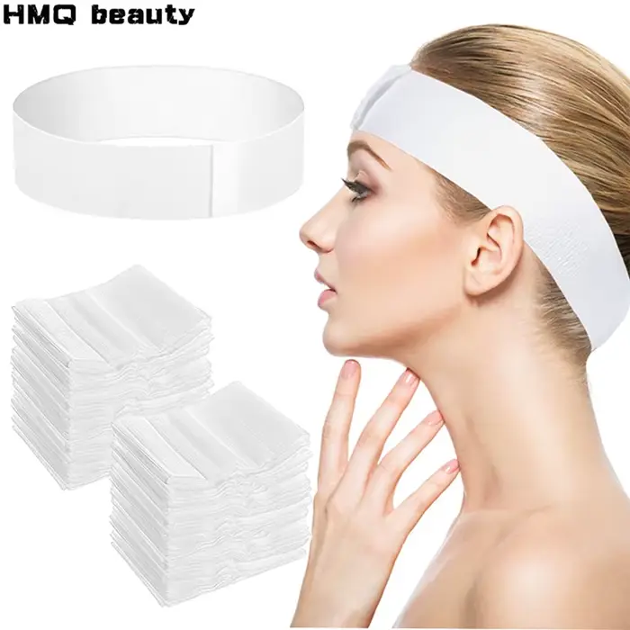 100/50/30 pièces jetables Spa bandeaux pour le visage Non-tissé doux soins de la peau couvre-chef pour femmes Salons beauté esthéticienne fournitures