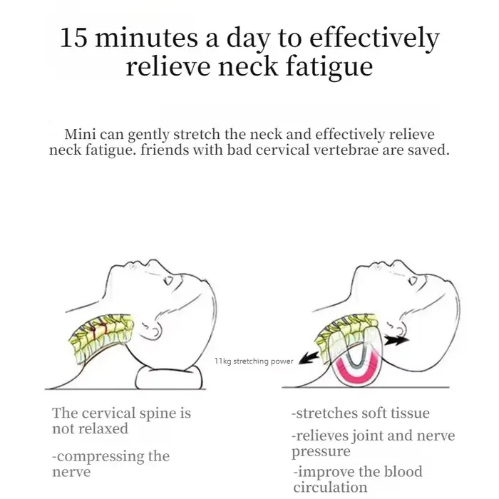 Oreiller de traction cervicale en mousse à mémoire de forme avec design ergonomique