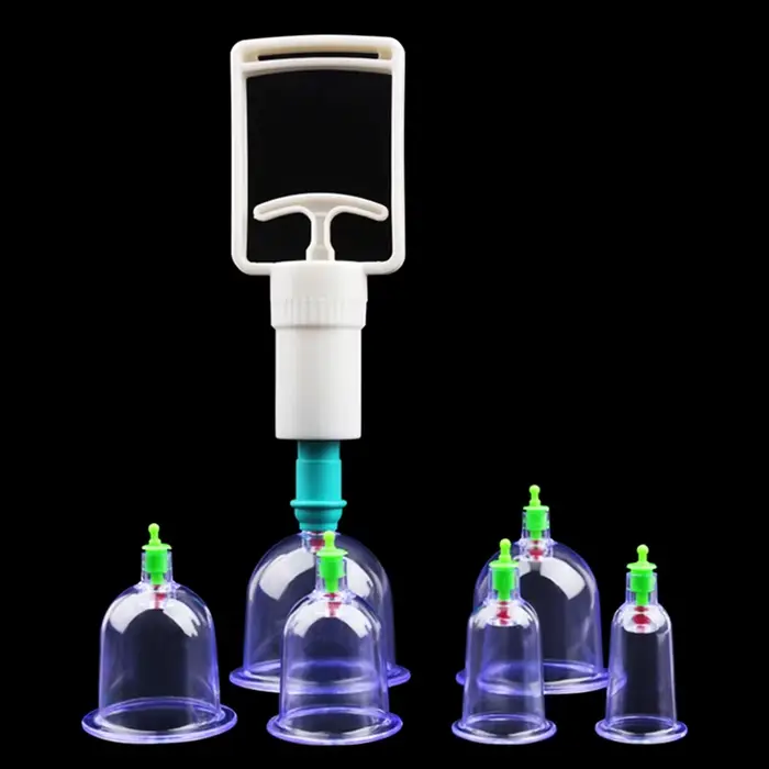 6 ventouses pour kit de massage par ventouses au dos avec pistolet à pompe Massage corporel Anti-Cel