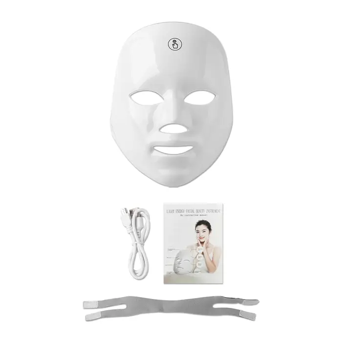 Masque facial LED rechargeable 7 couleurs LED thérapie photonique