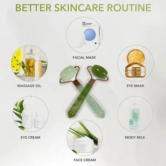 Pexmen-Rouleaux anti-âge et outil facial Gua-Sha