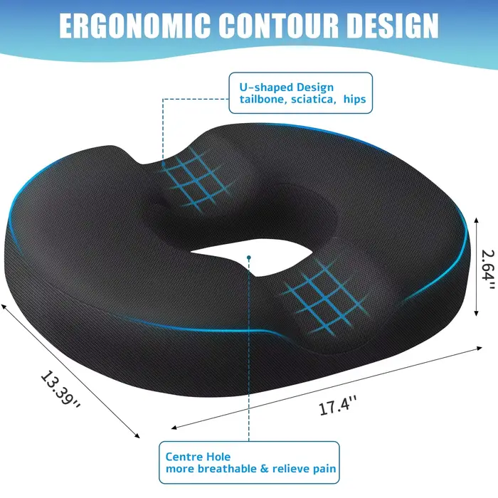 Coussin en forme de donut pour hémorroïdes et coccyx – pour soulager la douleur – sciatique