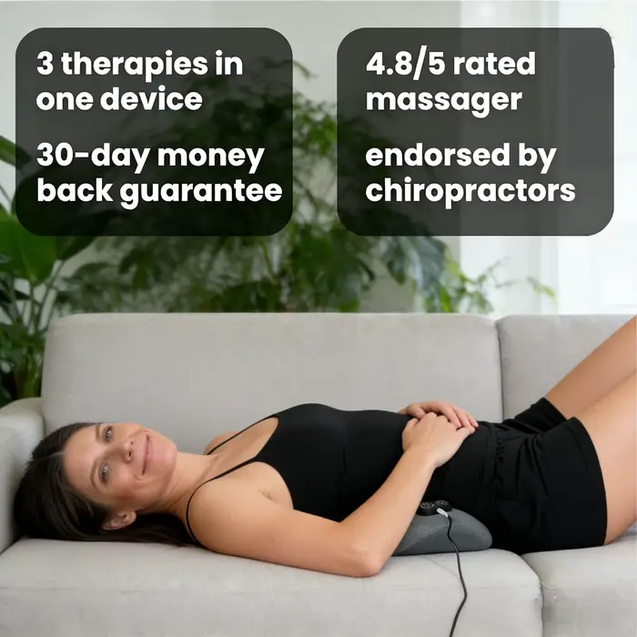 Masseur dorsal multifonctionnel 3-en-1 avec fonction de soulagement pour le sommeil