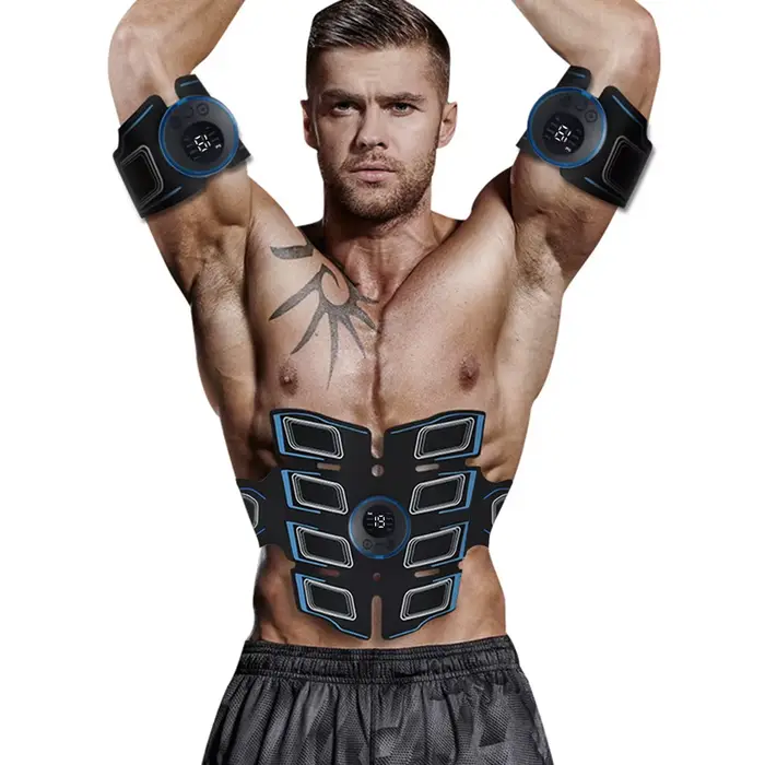 Entraîneur musculaire abdominal aste USB, masseur musculaire abdominal portable, ceinture d'entraîne