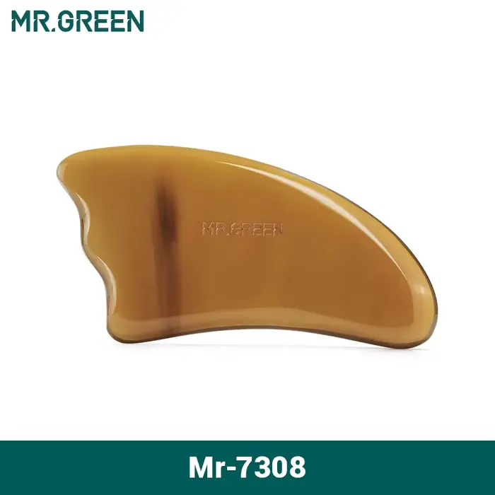 MR.GREEN-Planche de massage à gratter Guasha, corne de bœuf, outil de beauté pour le visage, le cou 