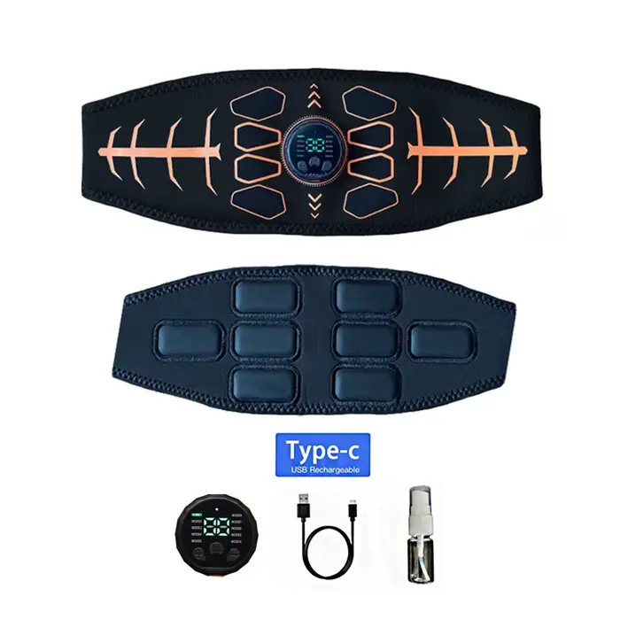Ceinture de tonification abdominale de toner musculaire intelligent entraîneur d'abs Recharge USB masseur corporel équipement de Fitness d'entraînement de gymnastique à domicile