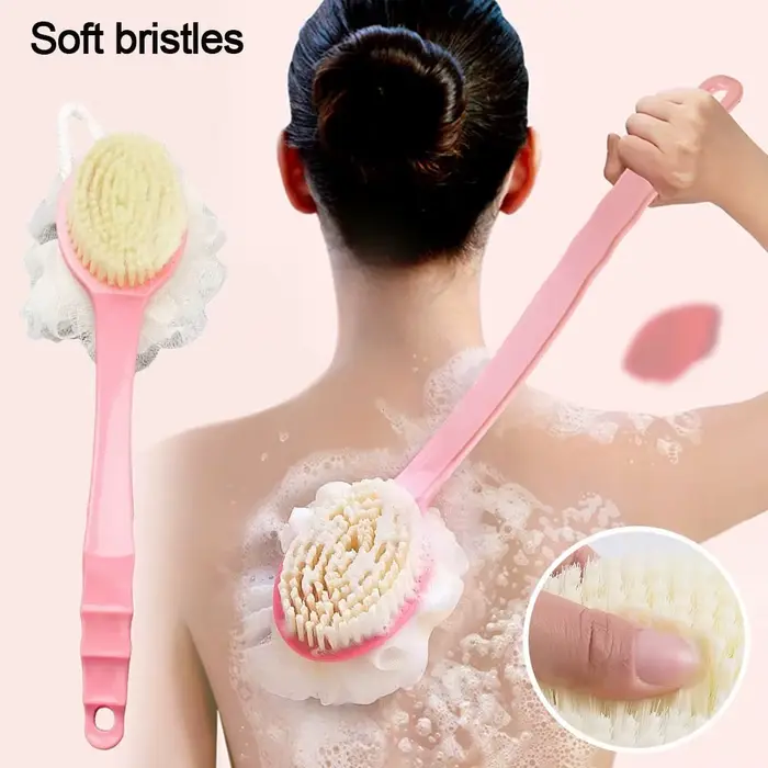 Spa Massage longue poignée douche exfoliante brosse de bain brosse de douche à poils souples