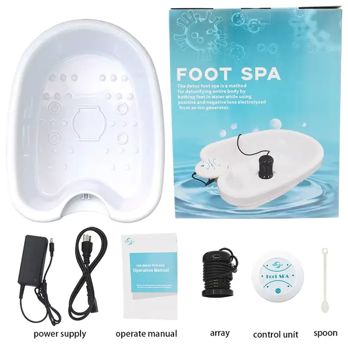 Masseur de Spa ionique désintoxique pour bain de pieds, avec bassin, détoxificateur ionique, nettoya