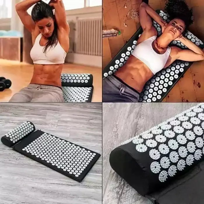 Tapis de massage Shiatsu et d'acupression avec coussin à picots