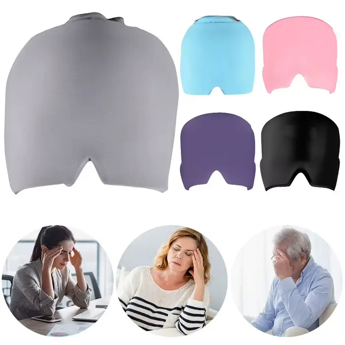 Couvre-chef de soulagement de la Migraine, capuchon de glace en Gel, capuchon de thérapie par compre