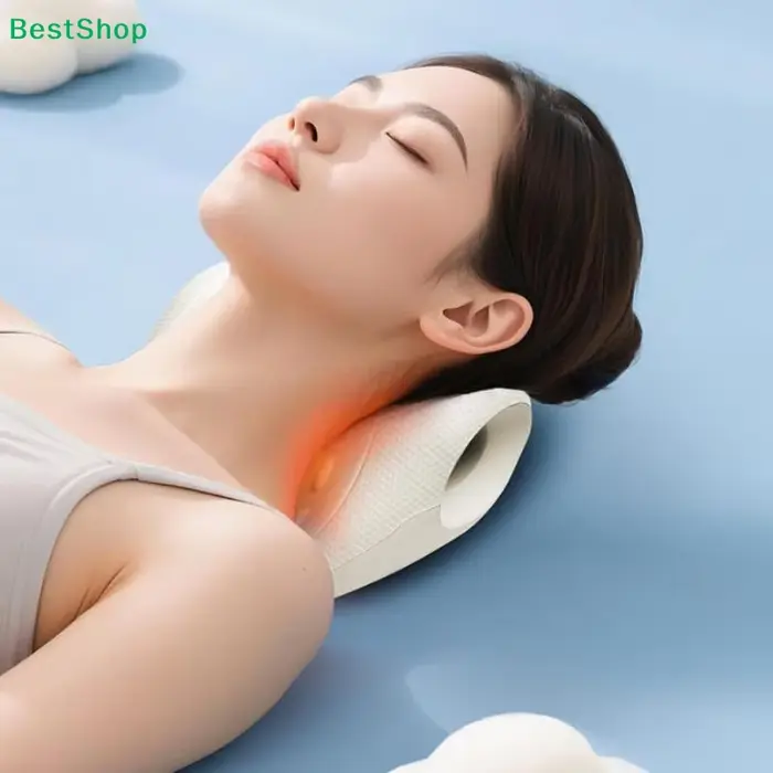 ☽ Oreiller de massage cervical en forme de C