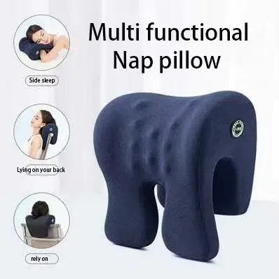 Appui-tête orthopédique en mousse à mémoire de forme, soutien du cou, repose-bureau, pause déjeuner,