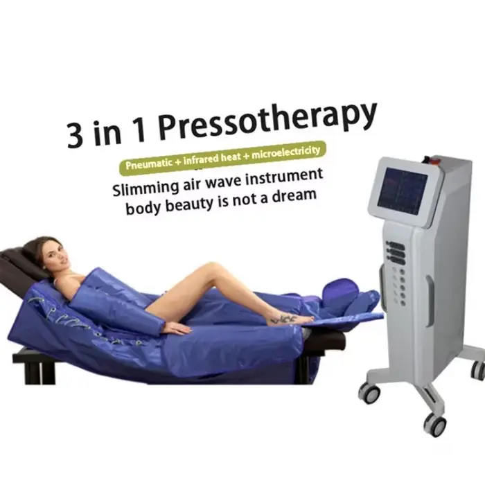 Appareil de pressothérapie 3 en 1 pour drainage lymphatique infrarouge avec EMS