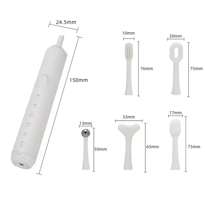 Appareil de rééducation musculaire de la langue électrique, outils de massage pour l'entraînement des muscles de la bouche et de la langue avec têtes de massage interchangeables.