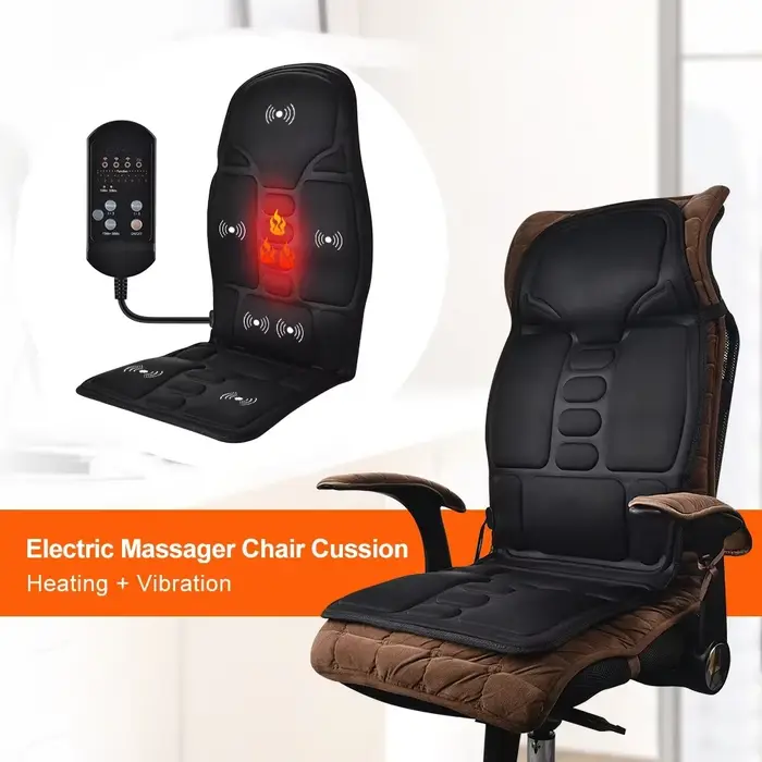 Offre spéciale cou dos fesse Massage vibrant double usage siège de voiture coussin taille corps complet maison