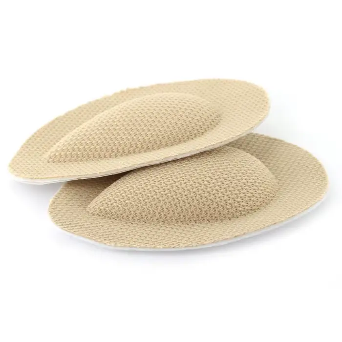 Paire de coussinets de protection pour l'avant-pied, couleur chair, forme goutte d'eau, élastiques, 