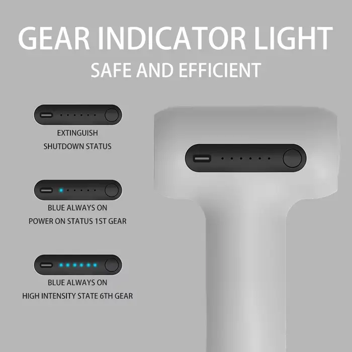 Pistolet de massage électrique à double tête détachable