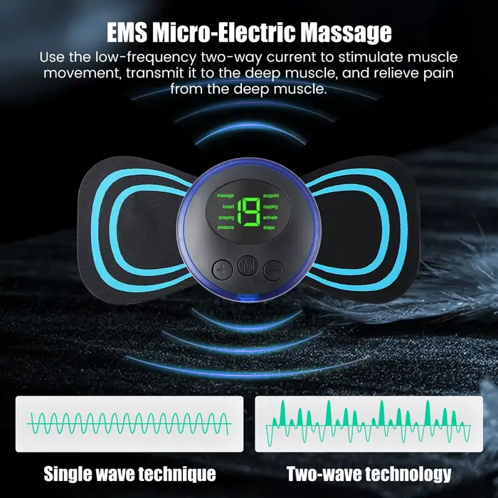 Mini masseur de cou électrique Portable EMS, civière de cou pour soulager la douleur musculaire cerv