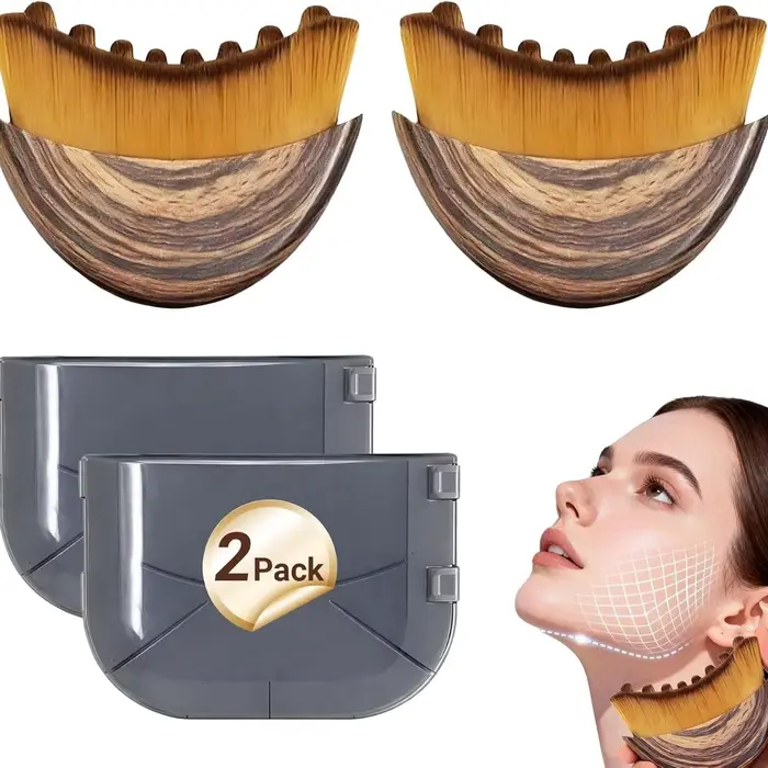 Brosse de massage pour drainage lymphatique du visage, brosse de contour lymphatique pour sculpter l