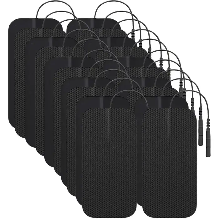 20 coussinets d'électrodes pour appareil TENS, coussinets de remplacement rectangulaires réutilisabl