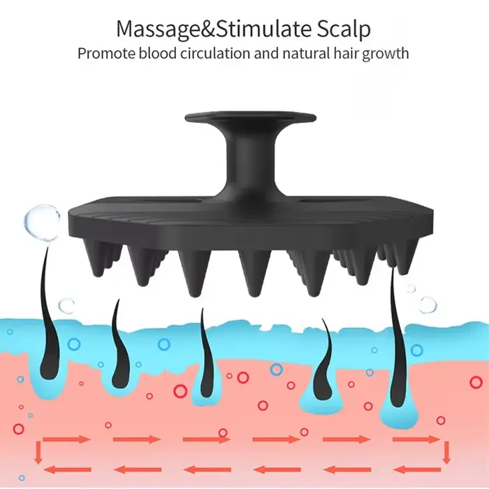 Brosse de Massage du cuir chevelu en Silicone