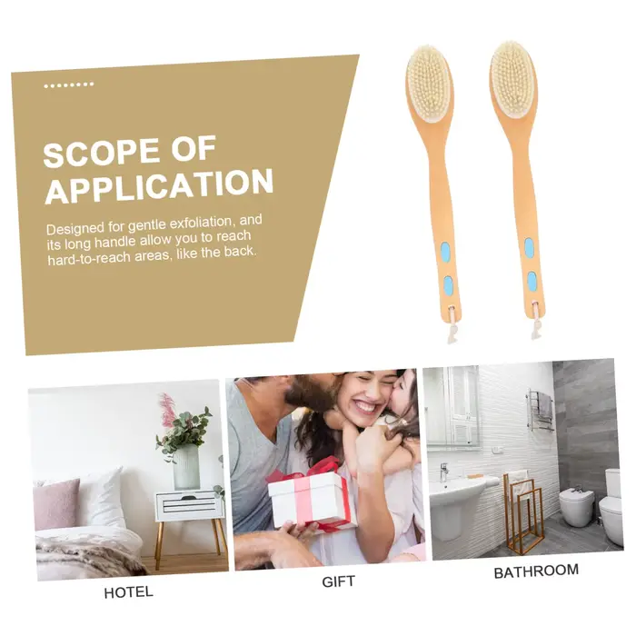 Peau sèche bois corps brosse Exfoliation poils naturels dos