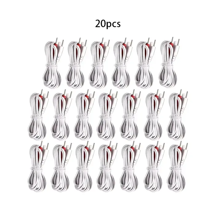Fils d'électrode TENS à 2 voies, pour unité TENS, stimulateur musculaire, Machine de thérapie numéri