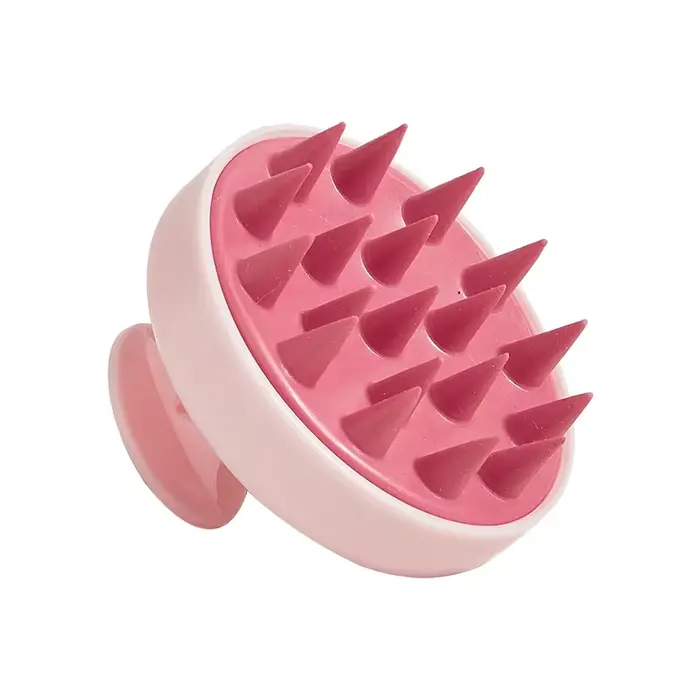 Masseur de cuir chevelu et brosse à shampooing 2-en-1 en silicone - Stimulateur de croissance capillaire indolore pour