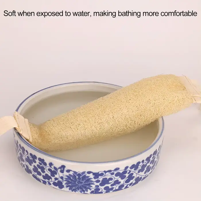 Loofah naturel peau gommage serviette douche Spa Massage brosse de bain épurateur éponge sangle arrière