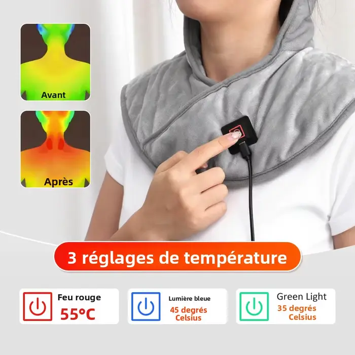 Coussin chauffant électrique pour les épaules et le cou