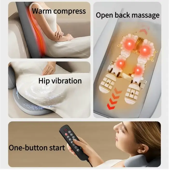 Shiatsu masseur complet du corps avec coussin de chaise de Massage thermique pétrissage pour le cou dos épaule