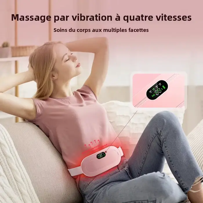 Masseur électrique de crampes de période de Massage de taille ceinture chauffante vibrante