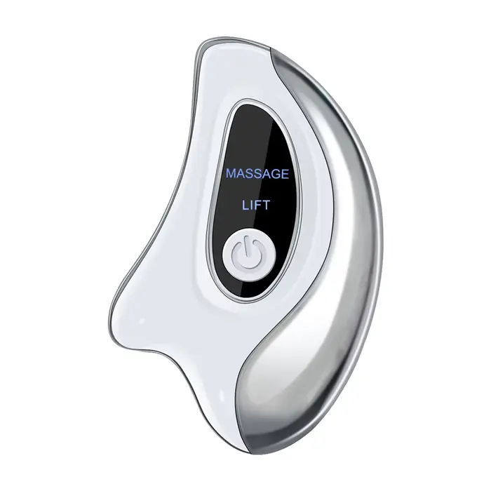 Appareil de Massage Facial LED Guasha pour Lifting et Rajeunissement, Thérapie Lumière Rouge et Bleu