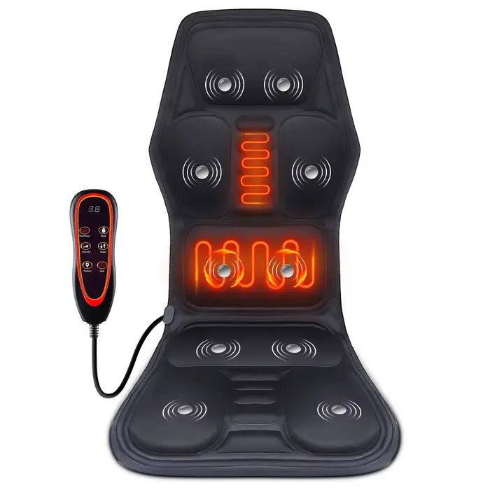 Masseur de dos électrique infrarouge, chaise de Massage complète du corps, coussin chauffant, vibrat