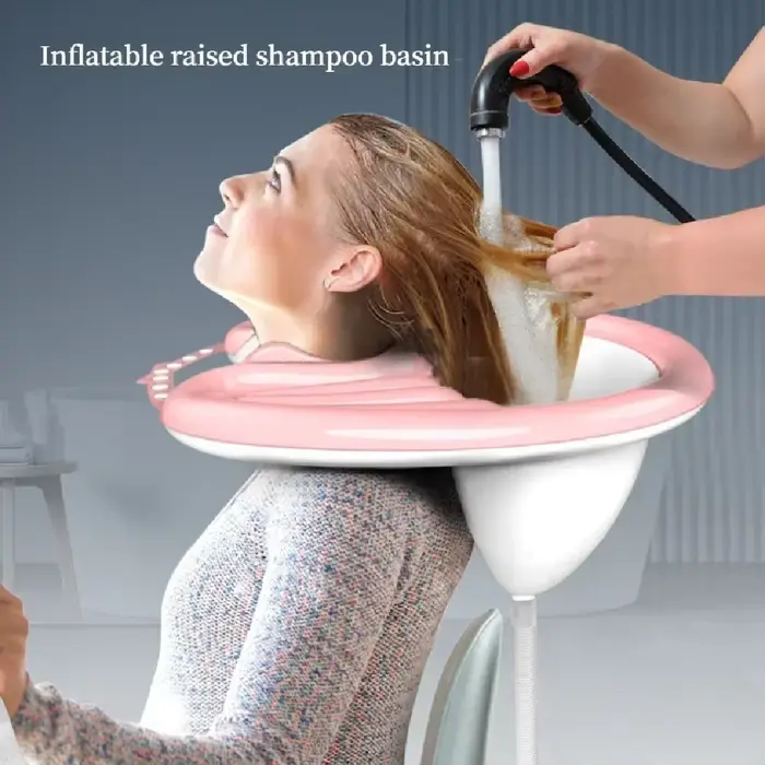 Bassin de lavage de cheveux gonflable en PVC pliable et portable