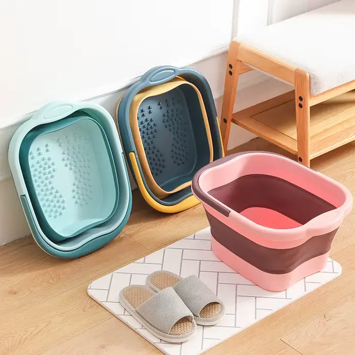 Bain de pieds pliable, seau de Massage