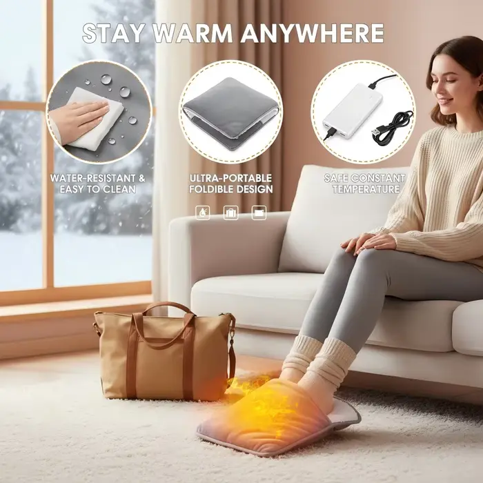Tapis chauffant électrique pour les pieds